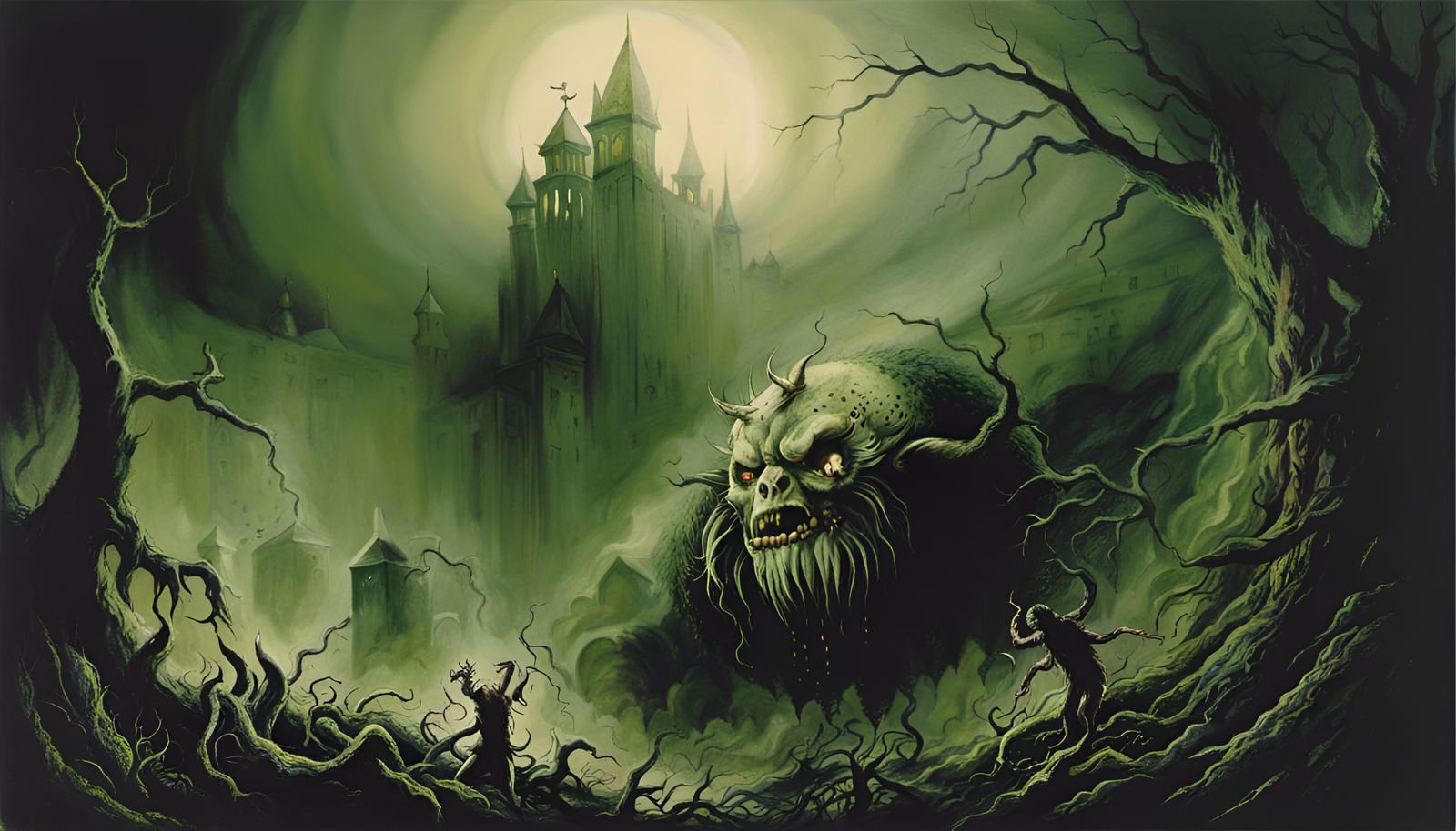 Horrific Abomination by Ito and Gammell, Ink Illustration