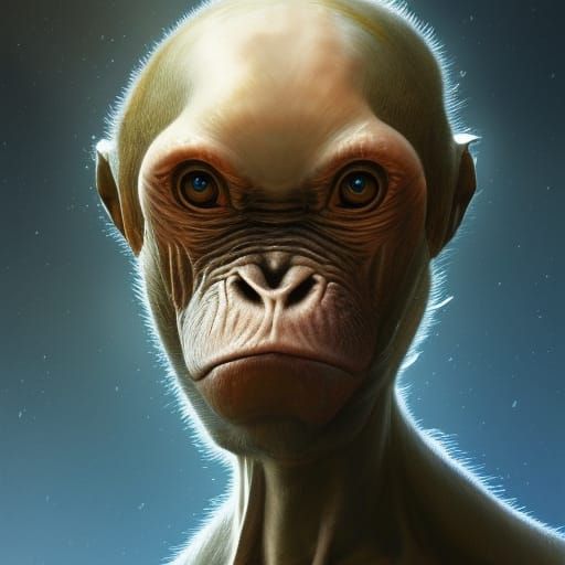 Alien Primate Hybrid Creature Concept Art