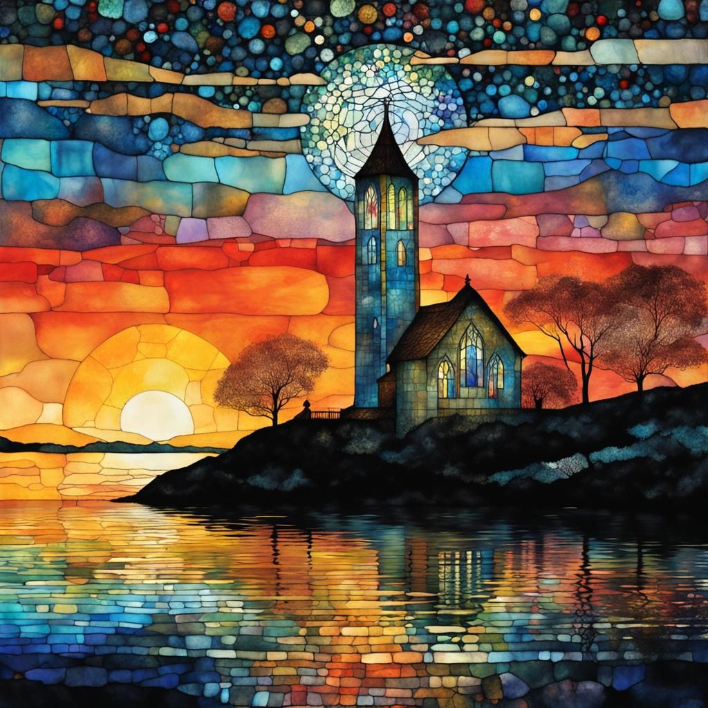 Stained Glass in Art Brut Style