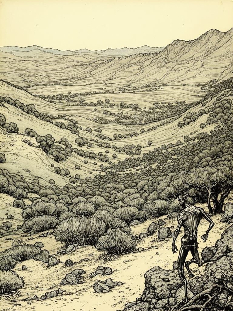 Ancient Greece Vista in 1950s Sci-Fi Style