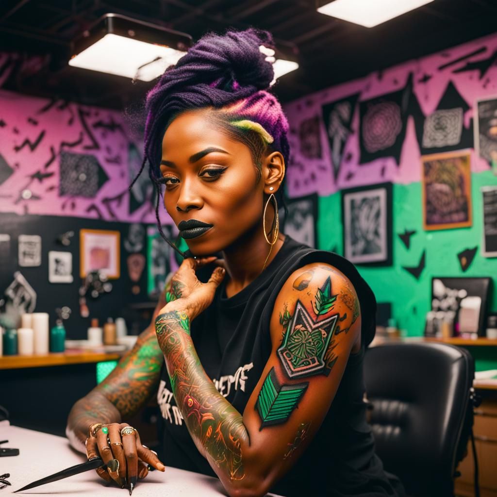 Tattoo in 1990s New School Style