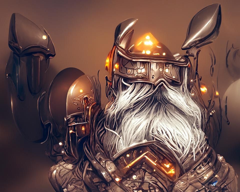 Armored Dwarven Warrior Digital Art