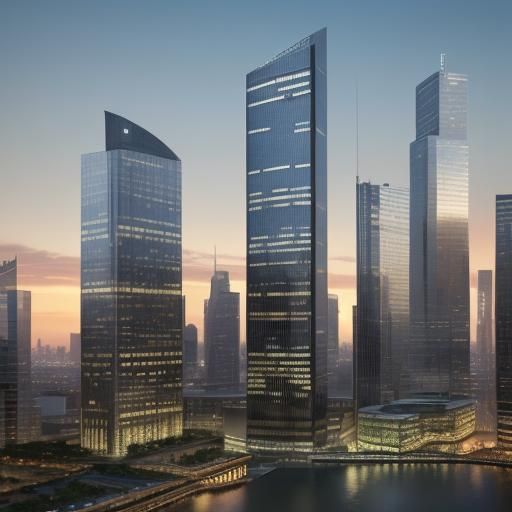 Banco Santander Headquarters: Hyper-Realistic Digital Art