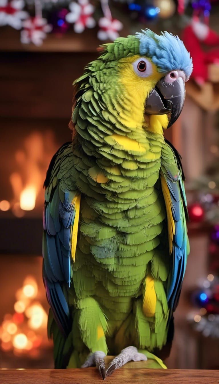 cute and adorable female blue-fronted Amazon Parrot