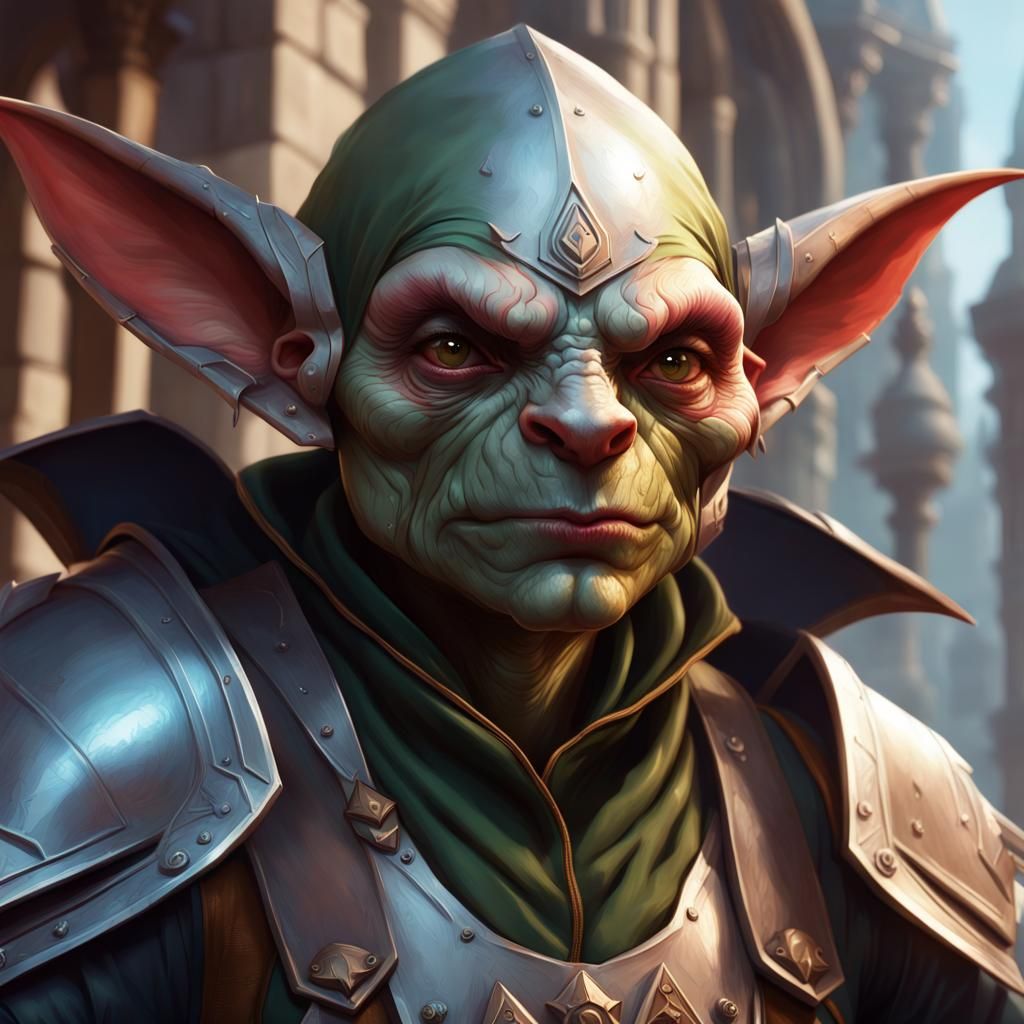 Izzet Goblin Portrait in Hyperdetailed Digital Art