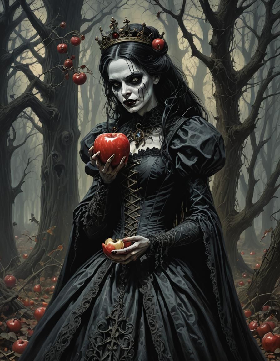 Gothic Horror Princess and the Poison Apple