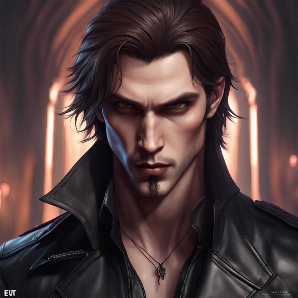 Badass Vampire in Modern Goth Style