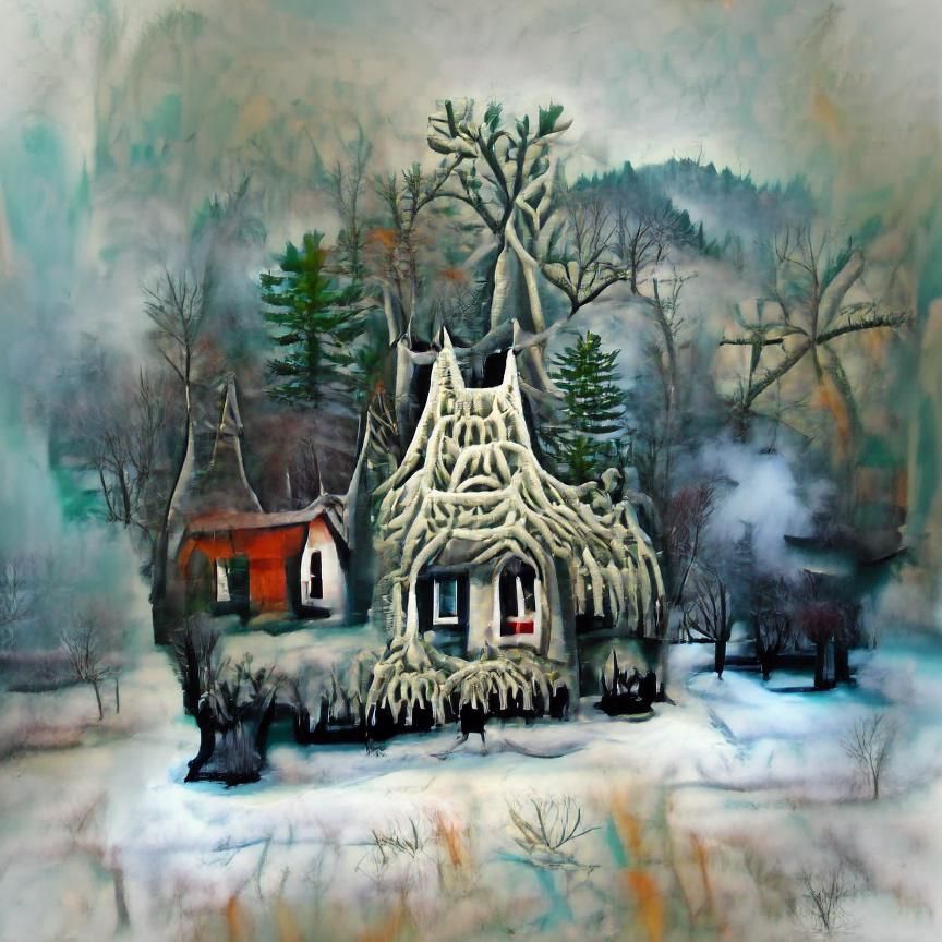 Winter Hare's Cozy Underground Lair Illustration