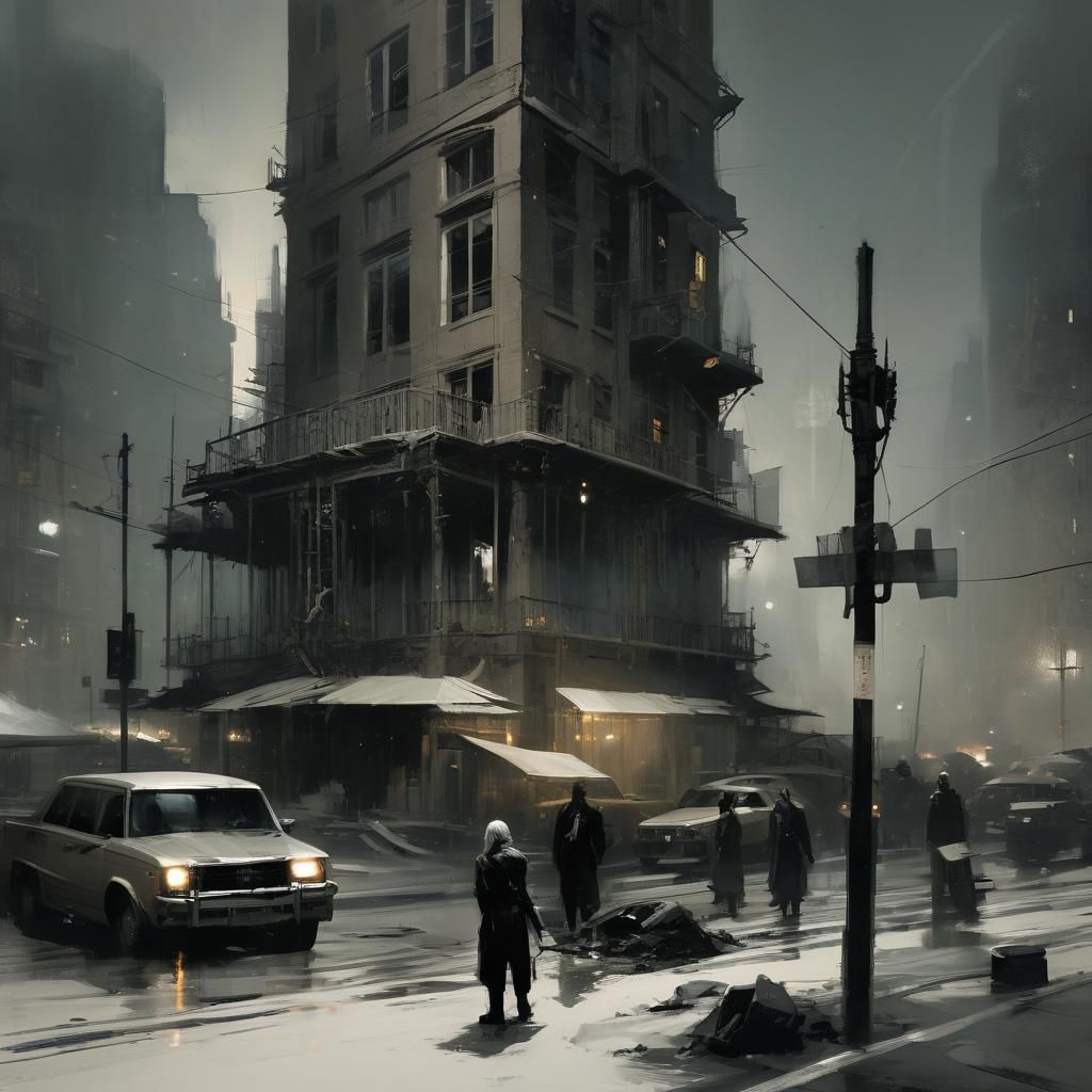 Grimdark Portrait in Urban Style