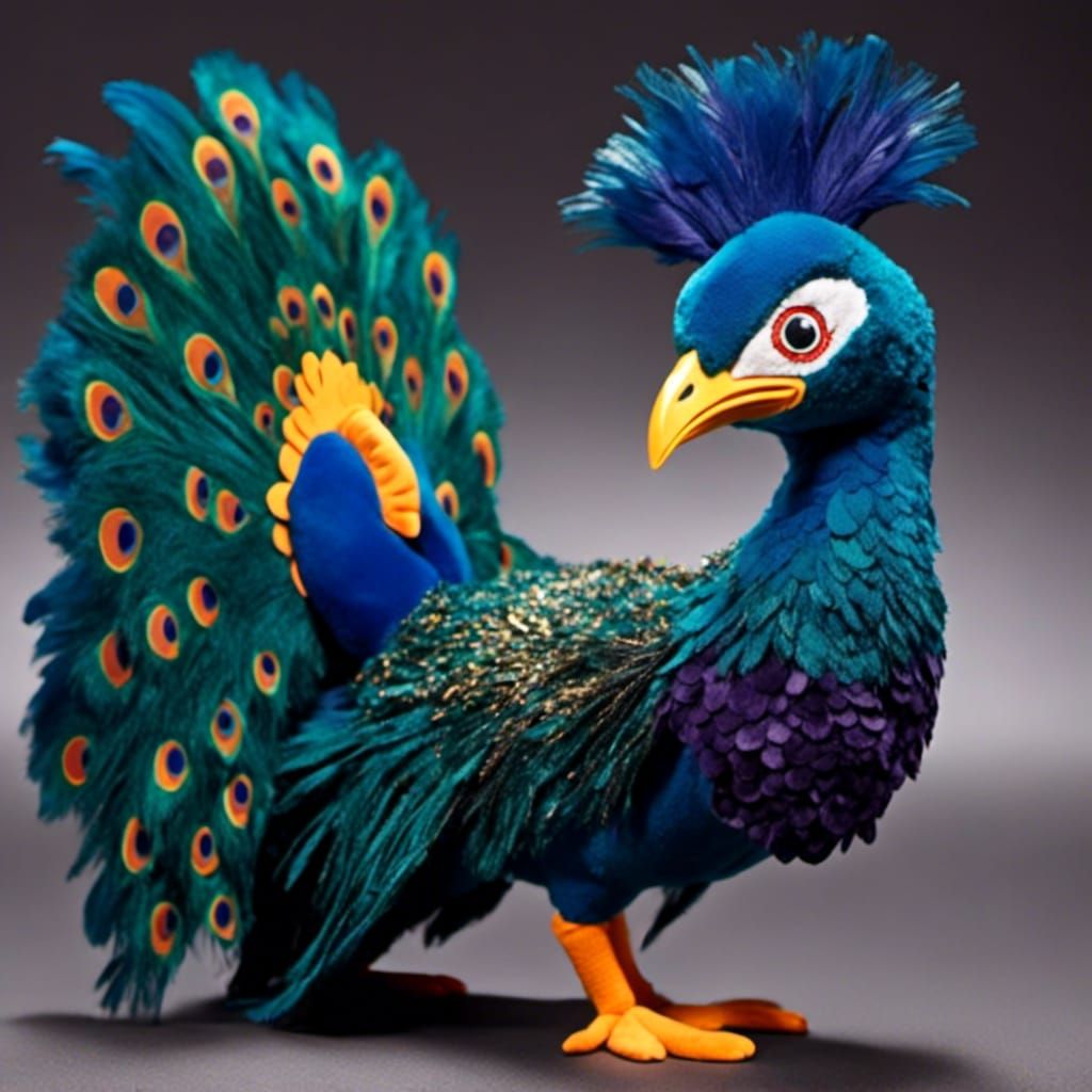 Evil Screaming Peacock Stuffed Animal Toy
