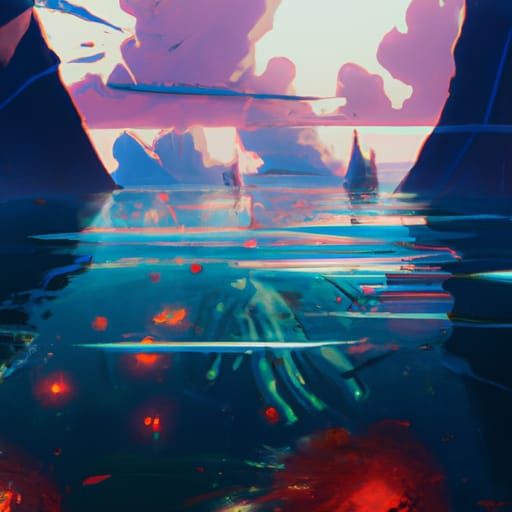 Blood in Water: Ghibli-style Anime Visual