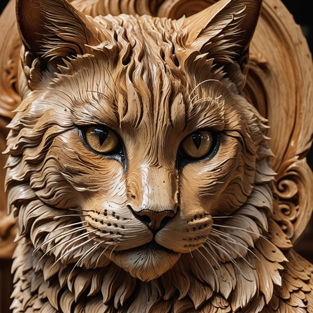 Cat Sculptor: A Hyper-Realistic Close-Up