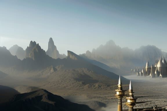 Futuristic Mecca: Epic Digital Matte Painting