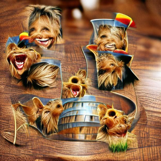 Yorkshire Terrier with a Terrifying Human Face