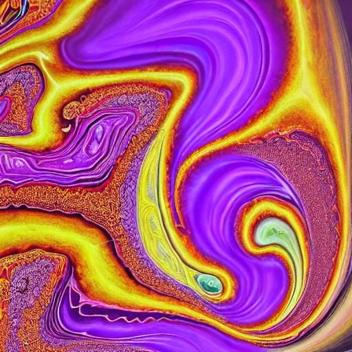 Microbiology: Surrealist Oil Painting of Bacteria in Water