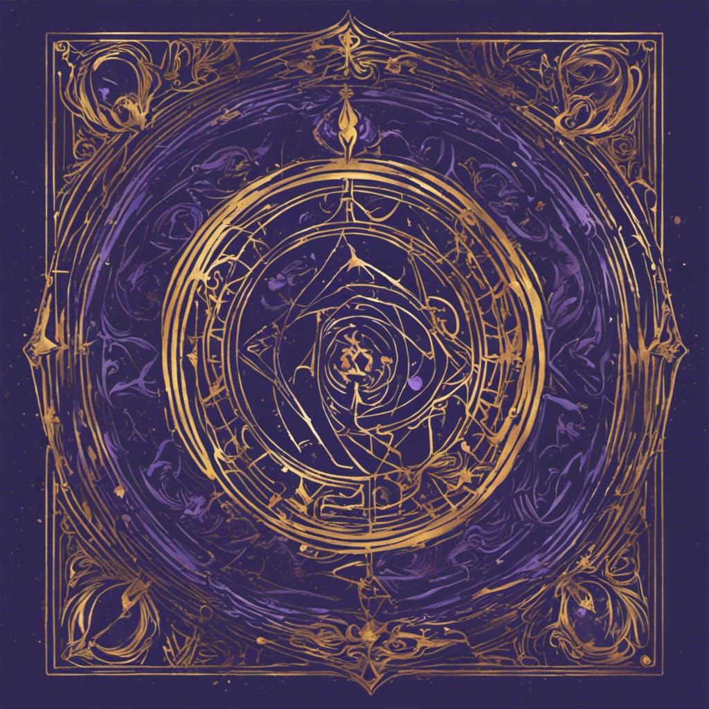Intuitive Tarot Logo in Blue, Violet, and Gold