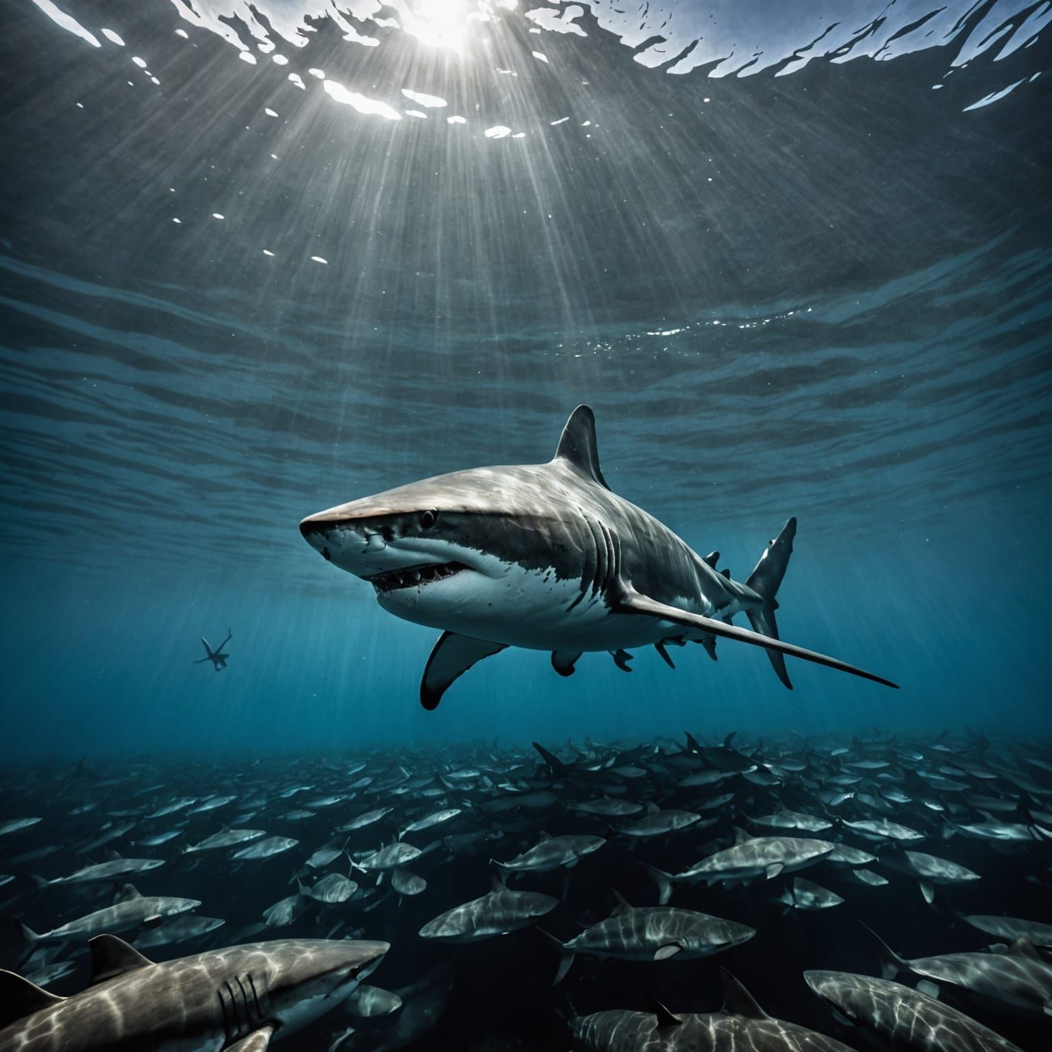 Hyperrealistic Shark Image with Intricate Details