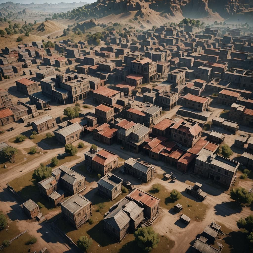Detailed PUBG Matte Painting in Unreal Engine 5