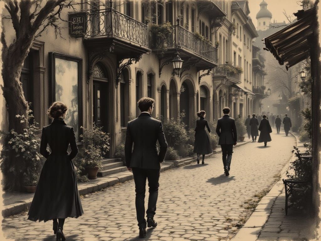 Moody Surrealism Shadows Dance in Charcoal Hues