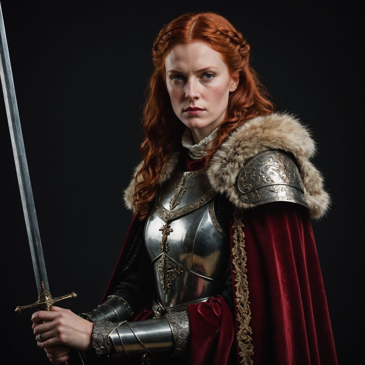 Elegant Medieval Warrior in Renaissance Style