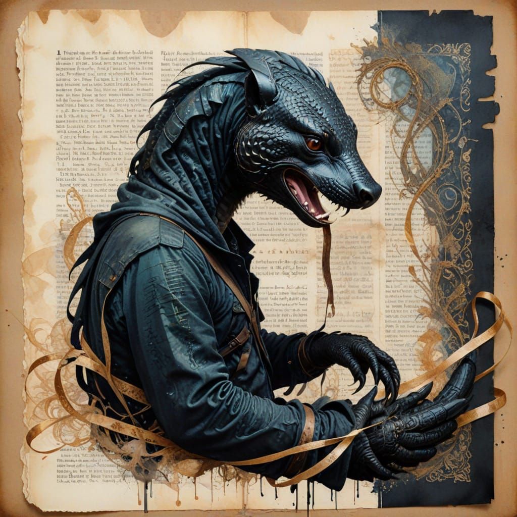 Mystical Hooded Cobra in Whimsical Watercolor