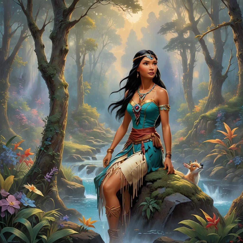 Ethereal Pocahontas Fantasy Art