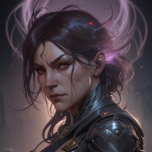 Intricate Villain Portrait in Dynamic Lighting