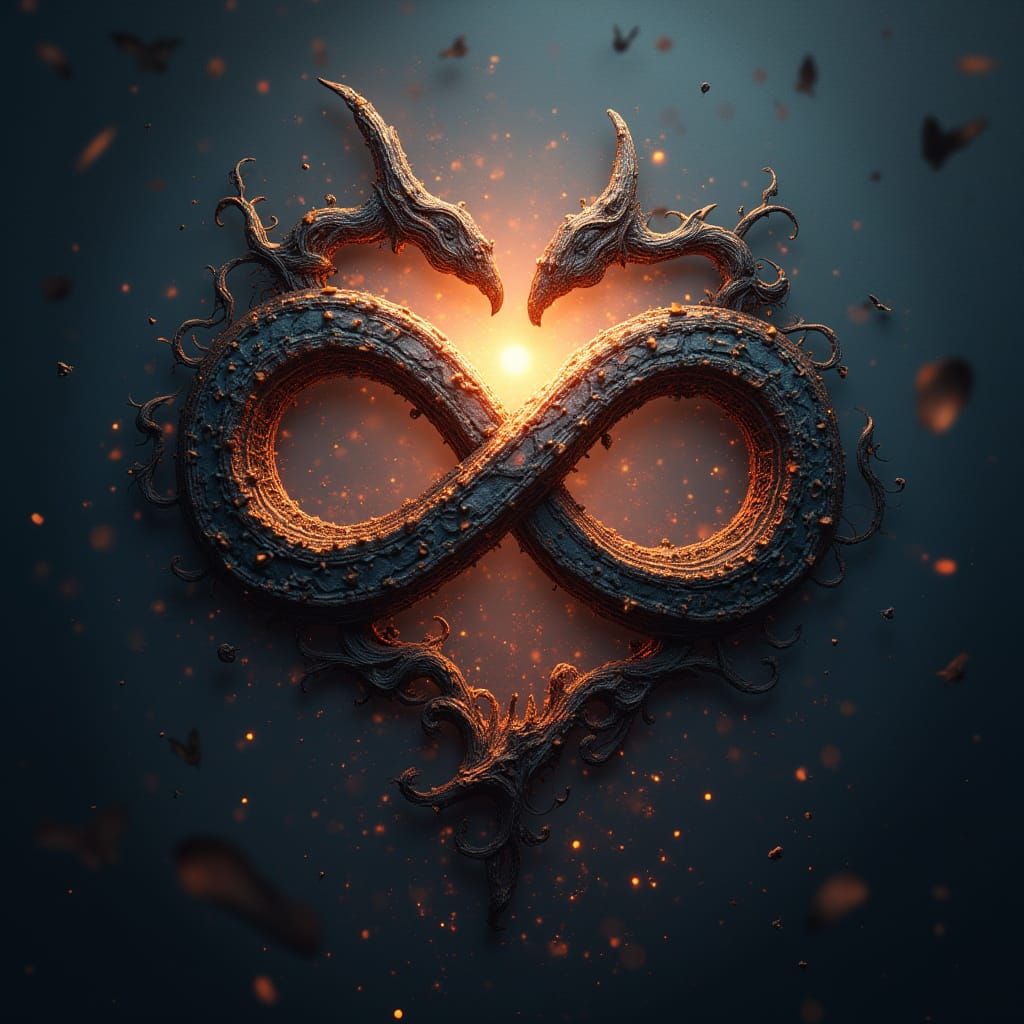 Infinity Symbol Concept Art in Fantasy Style