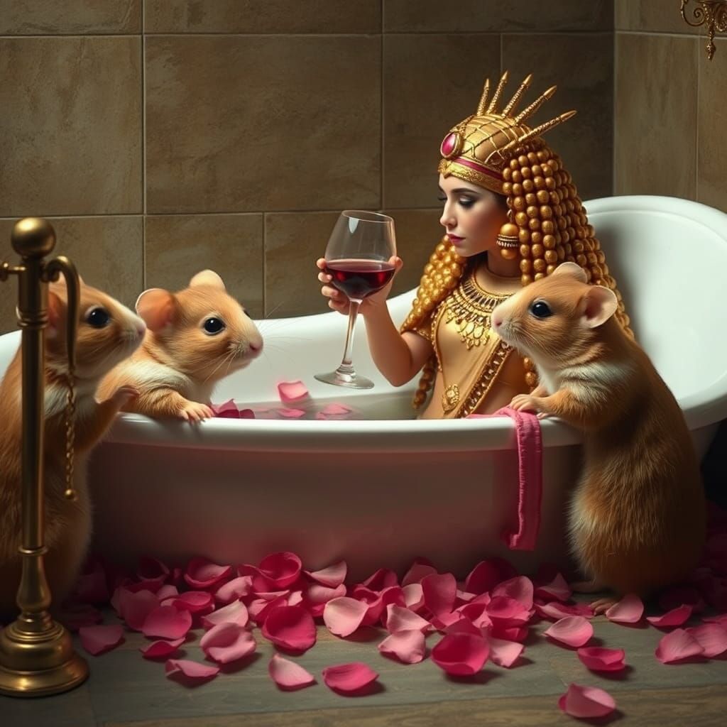 Hamster Maids Tend to Cleopatra
