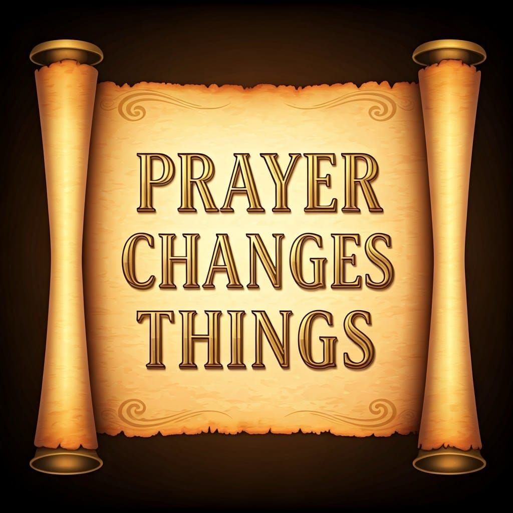 Inspirational Parchment Scroll with Golden Lettering