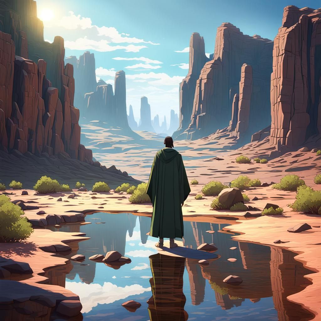 Biblical Wilderness: 3D Anime Concept Art