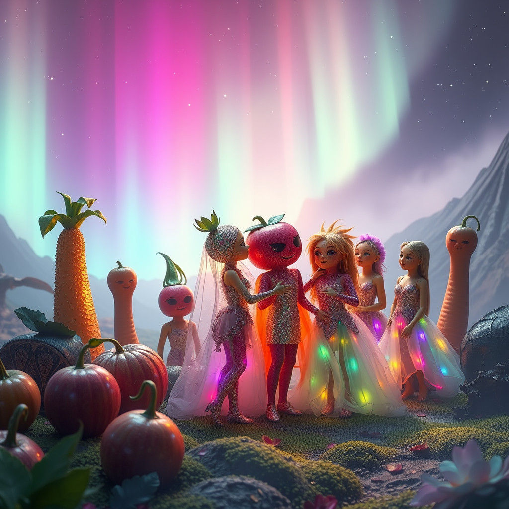 Fruits and Vegetables Sing on Alien Planet