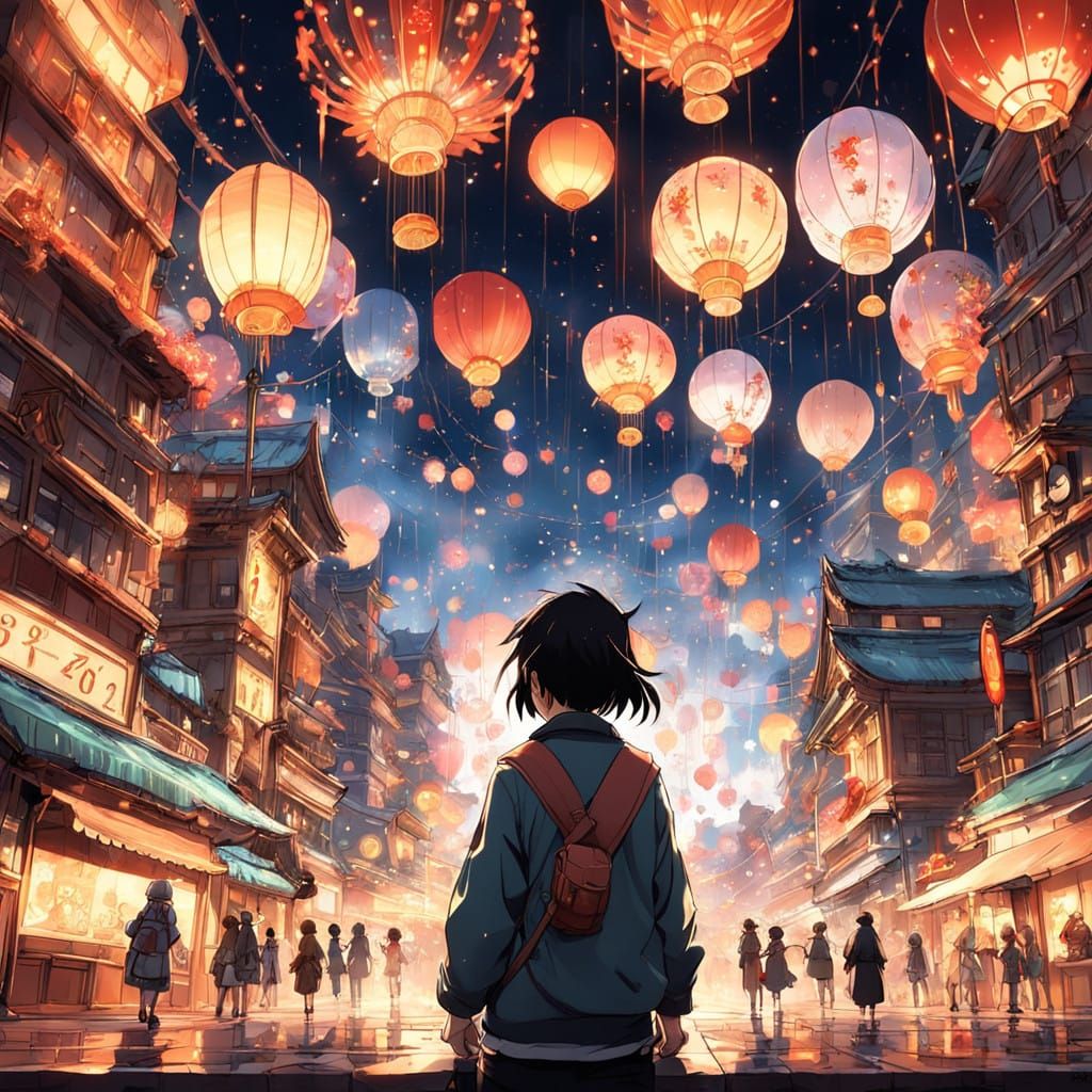 Whimsical New Year's Eve Celebration in Sparkling Fireworks