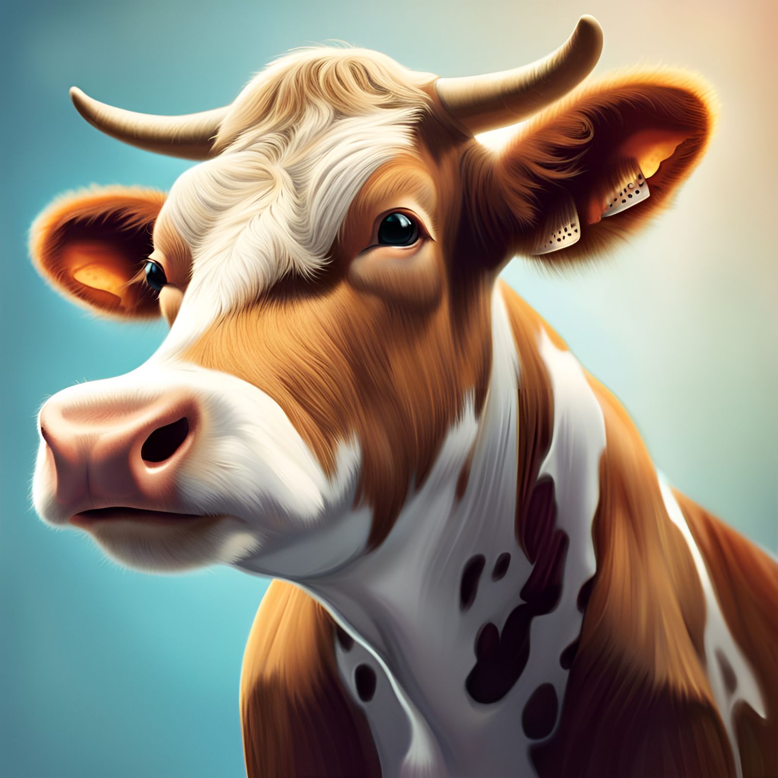 Realistic Cow Plays Piano