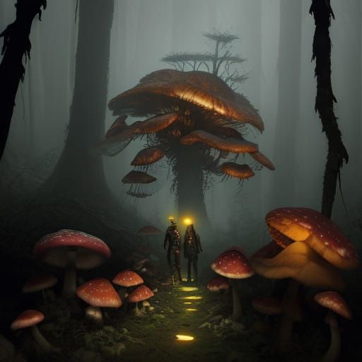 Mushrooms Reclaim a Forgotten Zombie in the Forest