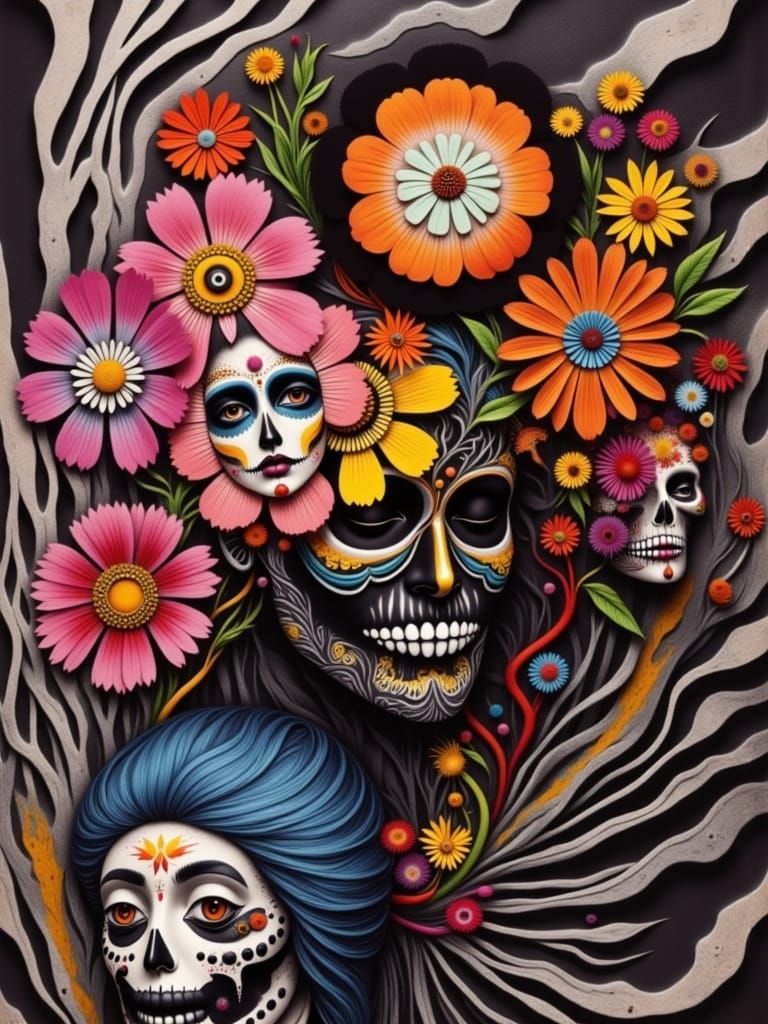 <lora:DDM Calavera 2:1.0> <lora:Crayon Doodles 2:1.0> <lora:...