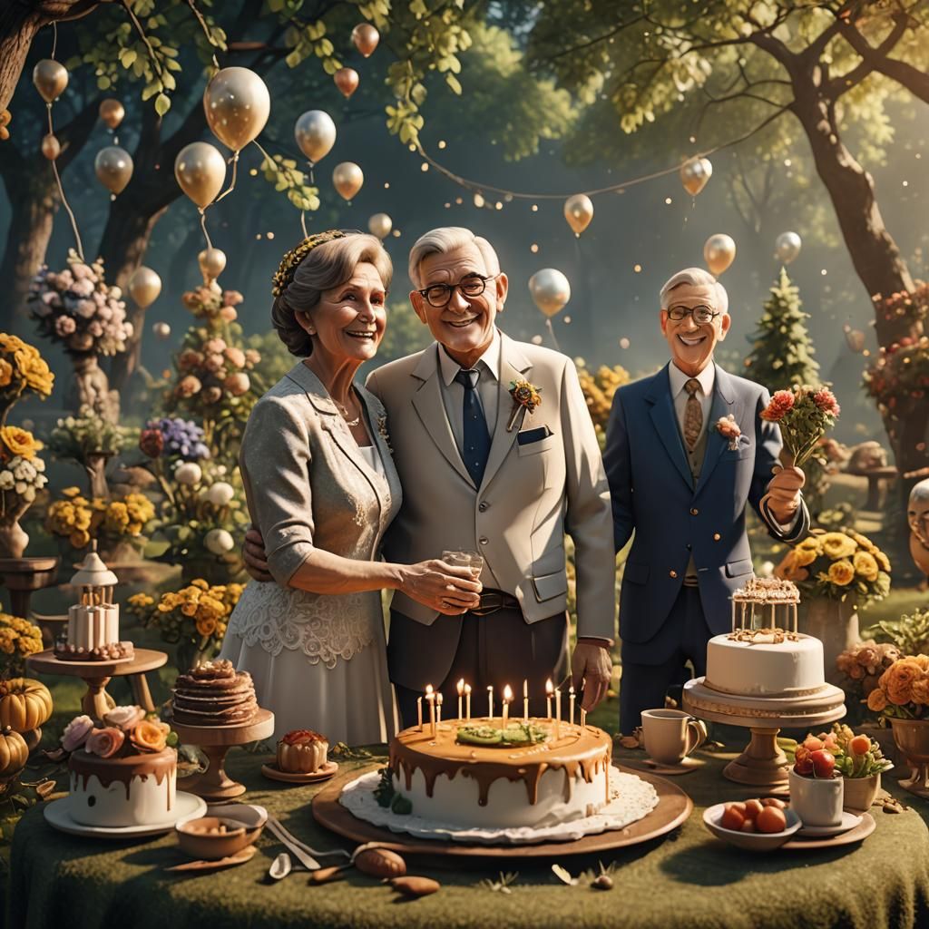Couple Celebrates 50th Anniversary in 3D Game Style