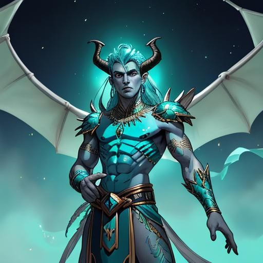 Winged Tiefling DnD character
