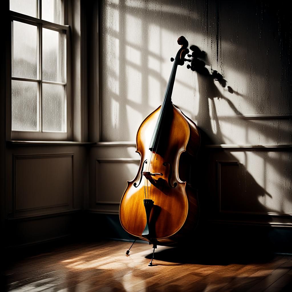 Moody Fine Art Photo of a Double Bass