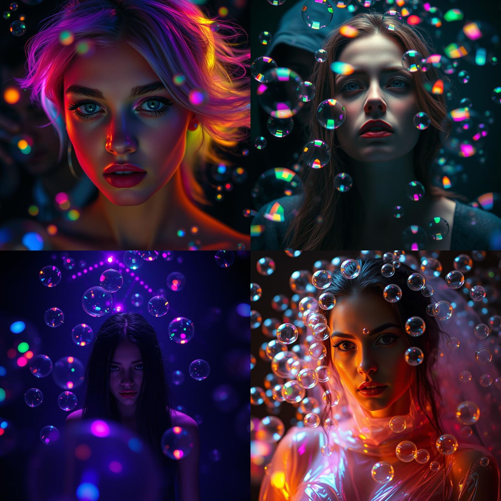 Strobe Lit Bubbles with Hidden Figure