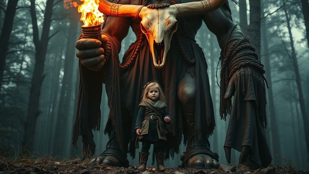 Brave Girl vs Macabre Shaman in Dark Forest