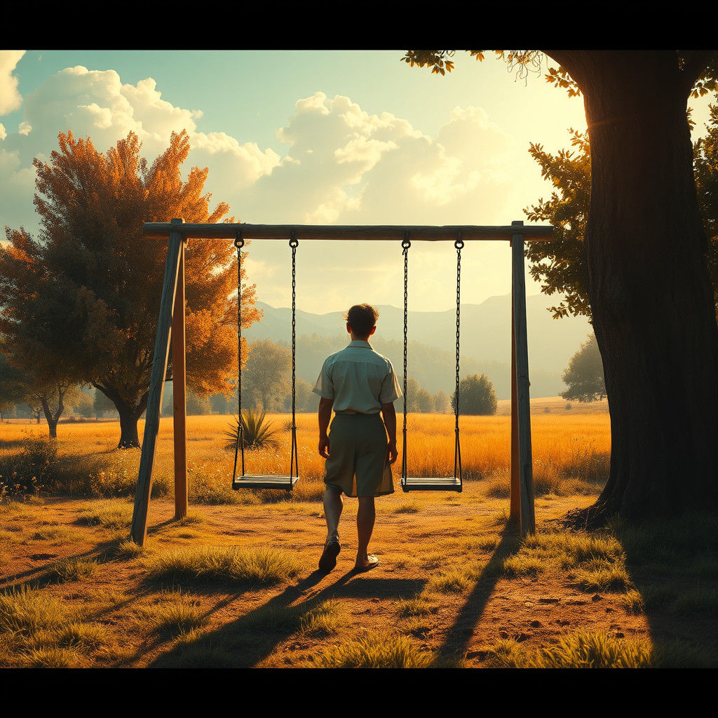 Nostalgic Figure Awaits Reunion by Vintage Swing