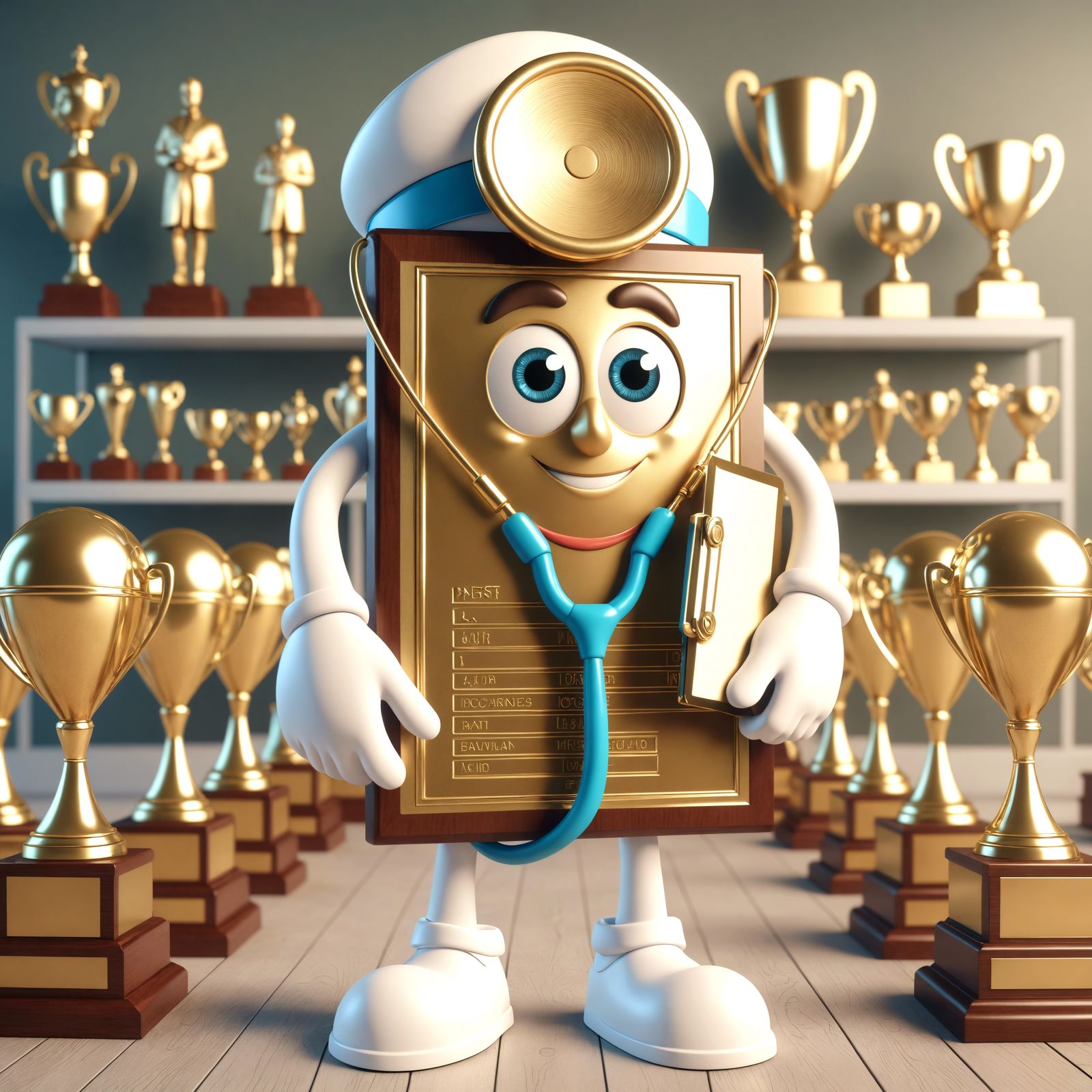 Doctor Plaque in CGI Cartoon Style