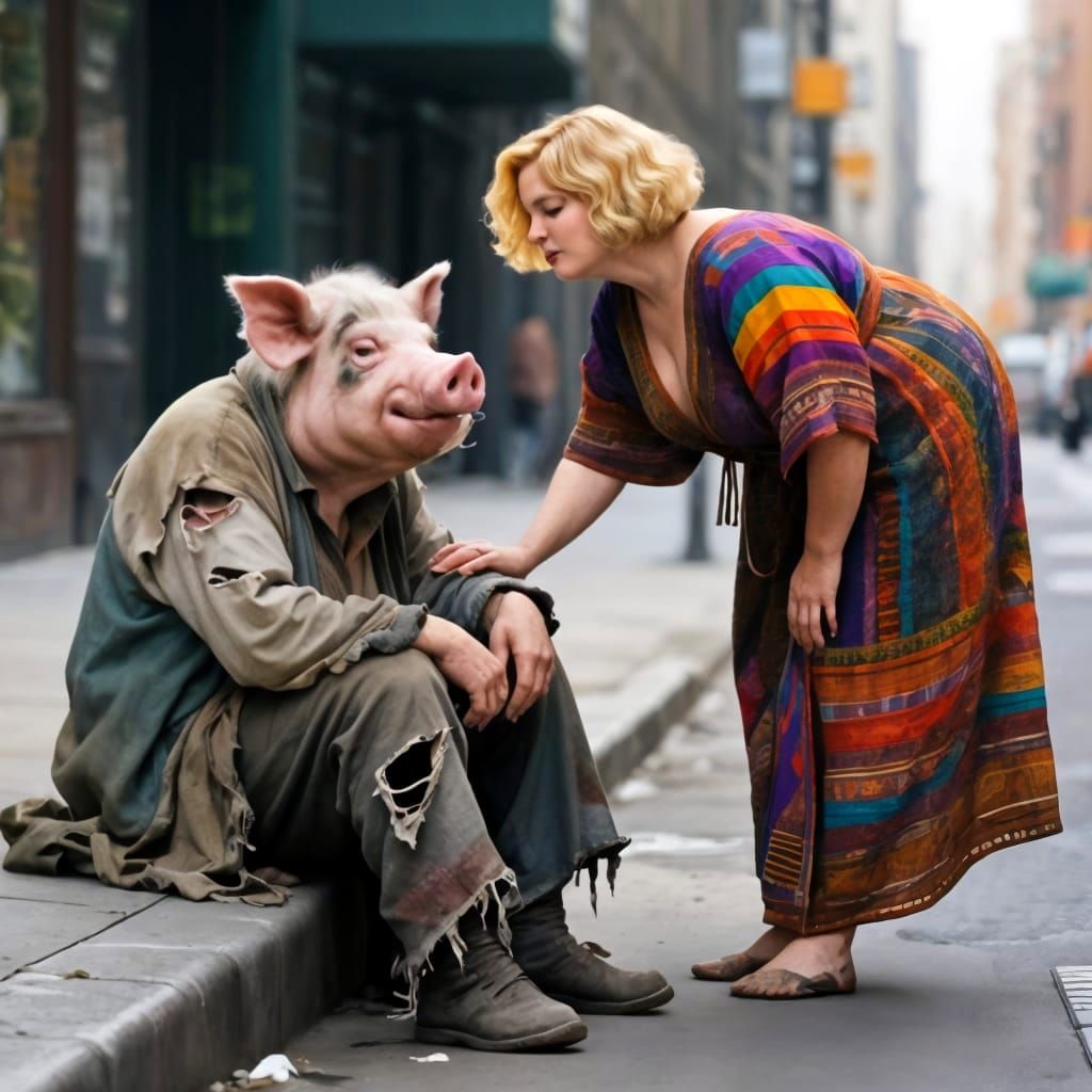 Kindness on the Street: Man Helped by Woman