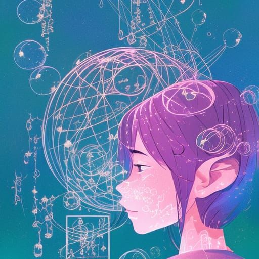 Iridescent Soap Bubbles in Lush Green Garden