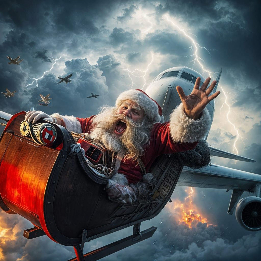 Santa, meet Airplane. Airplane, meet Santa.