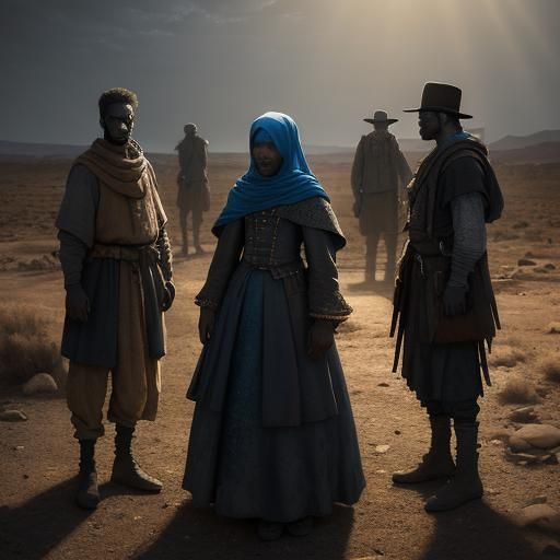 Hyperrealistic Refugees in a Desolate Landscape