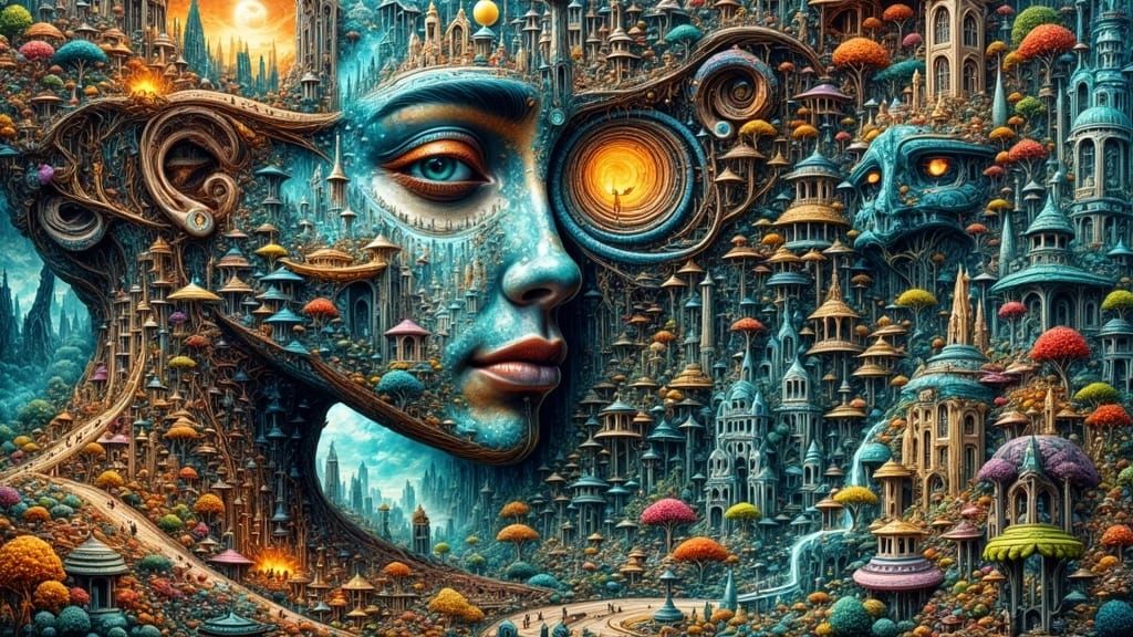 <lora:Abstract Reality:1.0> Crazy Joliet, 3D mixed-media  Goth Latina