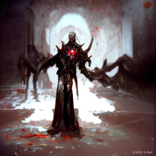 Sinister Searing Exarch in Hell: a Dark Fantasy