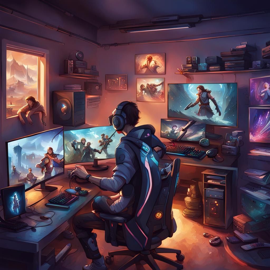 Immersive Gaming Setups with Sleek PCs and Monitors